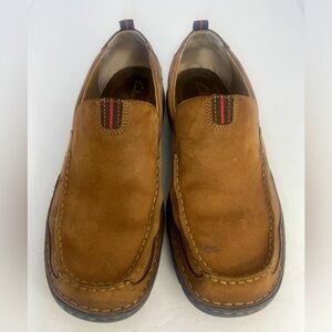 CLARKS MENS XTR LITE TAN LOAFERS SHOES Size 10M